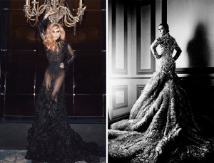 Lady Gaga à gauche et Kim Kardashian à droite.